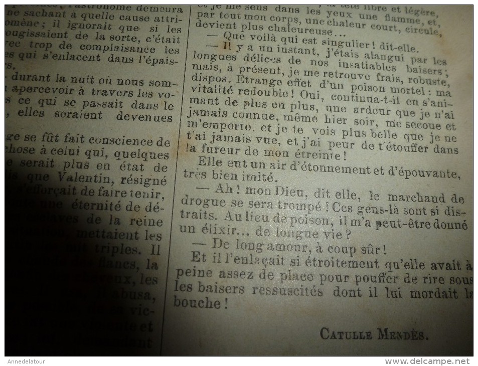 1889 LVP :Gravure de Montégut :LA PETITE FIOLE (élixir) ; LA CHASSE  (et les banquiers juifs), par Octave Mirebeau; etc