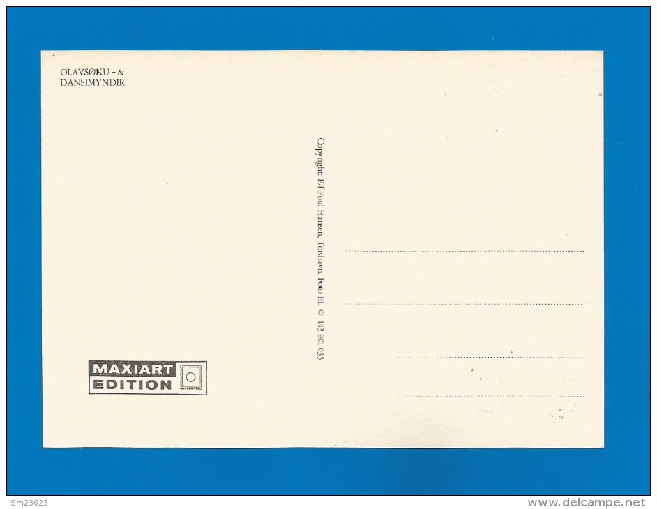 Färöer Inseln 1982 , Ölavsoku - & Dansimyndir - Maximumkarte - 7. 6. 1982 - 2 Scan - - Faroe Islands