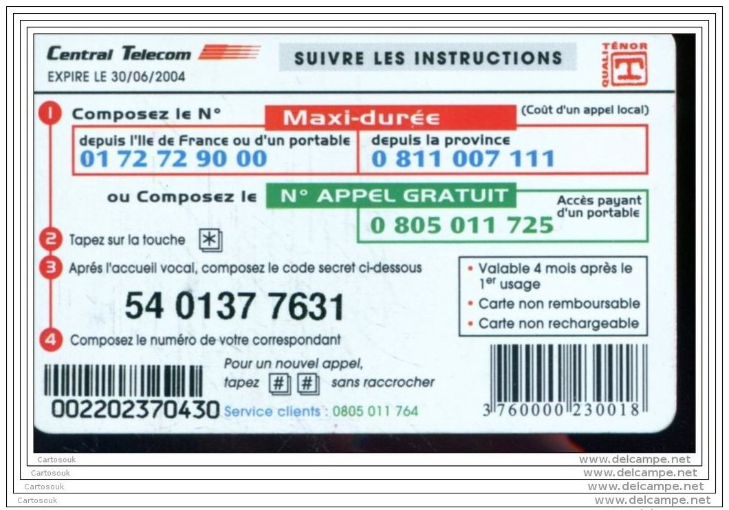 PE1500   CARTE PREPAYEE FRANCE - Autres & Non Classés