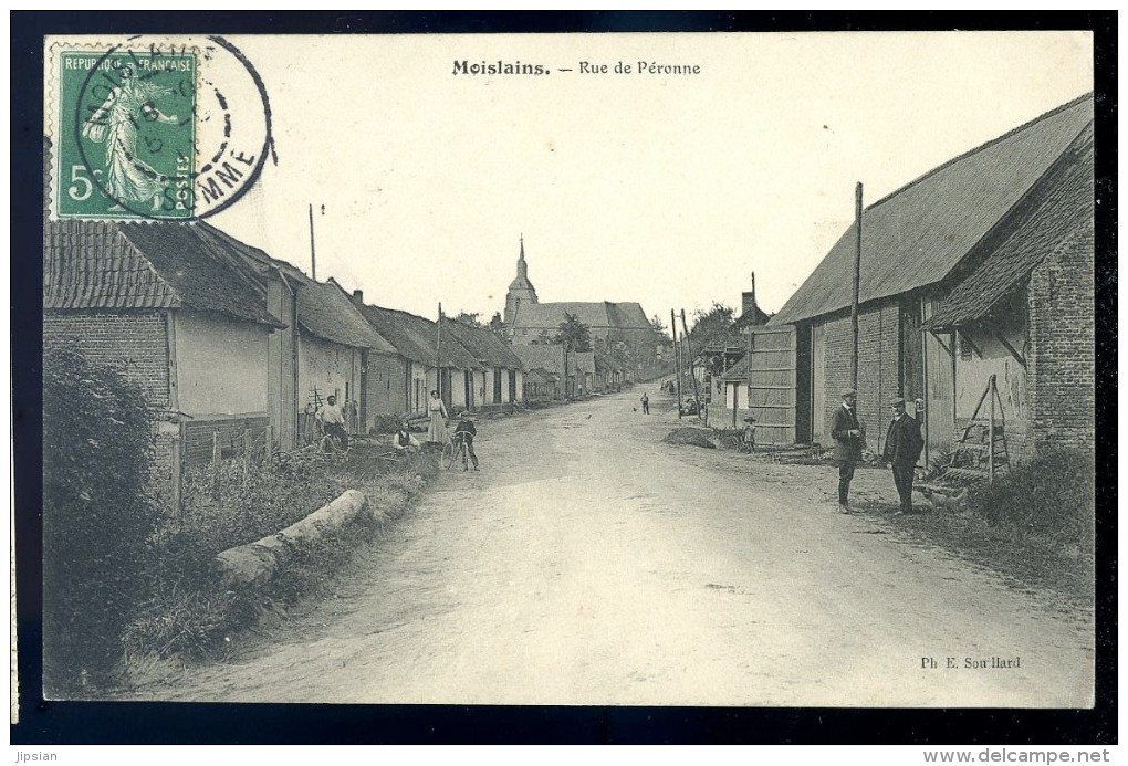 Cpa Du 80 Moislains  -- Rue De Péronne   LIOB112 - Moislains