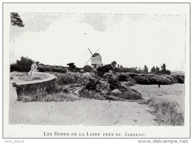 1909 - Iconographie Documentaire - Jargeau (Loiret) - Les Bords De La Loire - FRANCO DE PORT - Non Classés