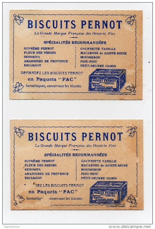 Chromo Biscuits Pernot Benjamin Rabier Souris Souricière Piège Tortue Grenouille Lapin Tentative D'évasion (2 Chromos) - Pernot