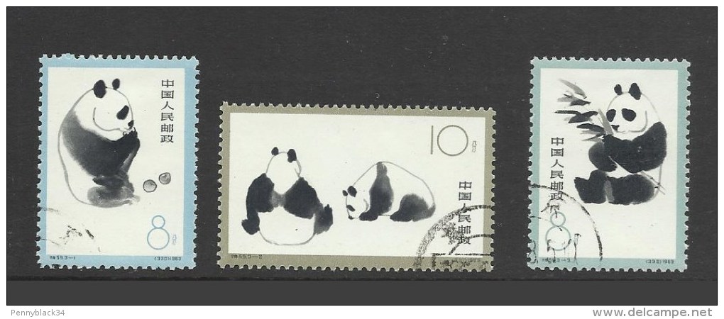 Chine China 1963 Yv.1493/1495 °  Pandas Geants Ref S59 - Gebraucht