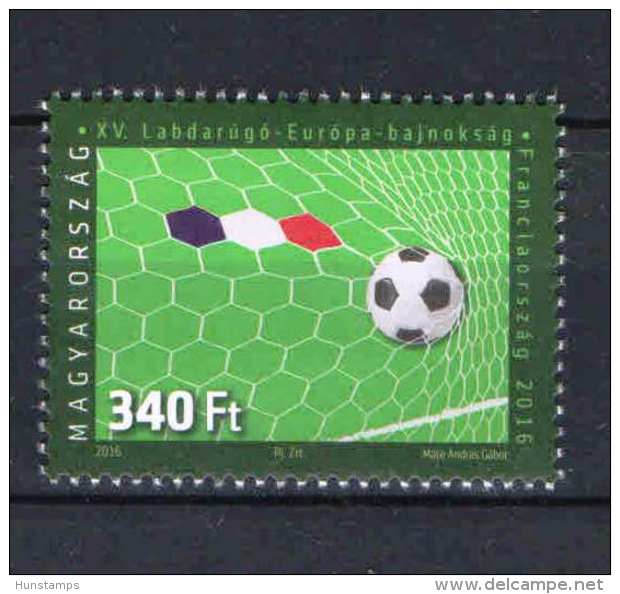 Hungary 2016 / 11. Football / Soccer European Championship, France Stamp MNH (**) - Ongebruikt