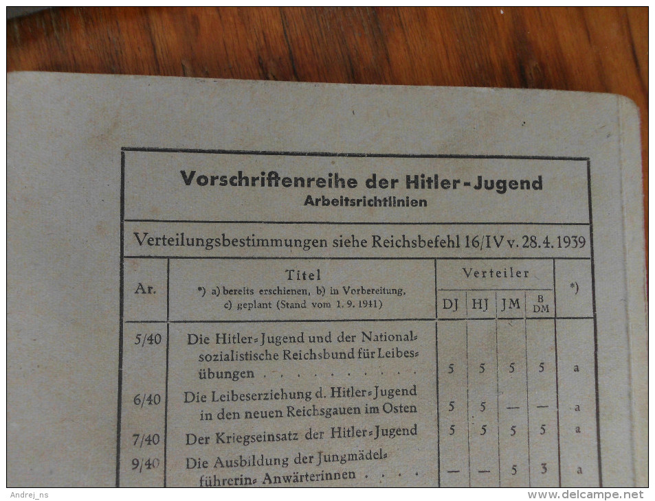 Arbeitsrichtlinien der HItler- Jugend Vorschlage zur Feiergestaltung fur Auslandsdeutsche Jugend Berlin 1943