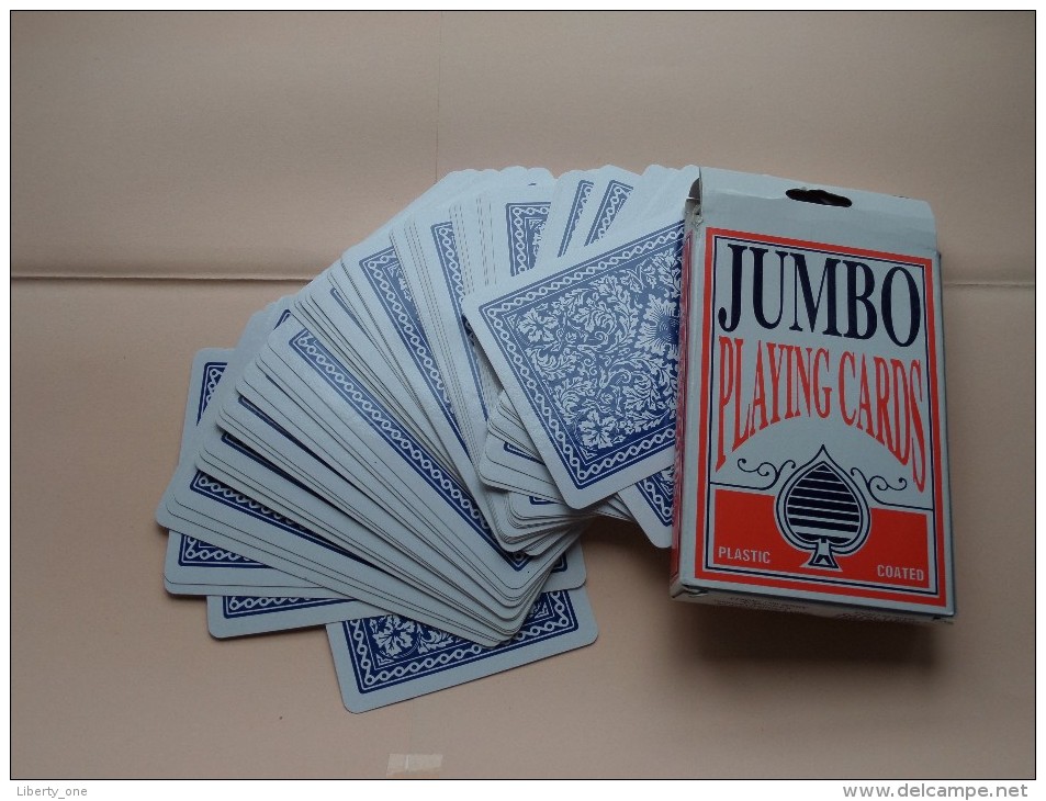 JUMBO - PLAYING CARDS ( Out Of The Blue KG Lilienthal ) 52 + 2 Jokers Format +/- 10 X 14,5 Cm. ( Zie Foto Details ) !! - Cartes à Jouer Classiques