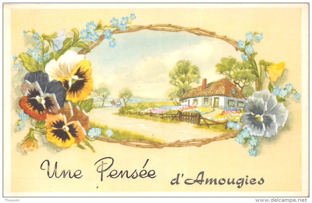 ¤¤  -   BELGIQUE   -  MONT-de-L'ENCLUS    -  Un Souvenir D' AMOUGIES  -  Carte Fantaisie    -  ¤¤ - Mont-de-l'Enclus