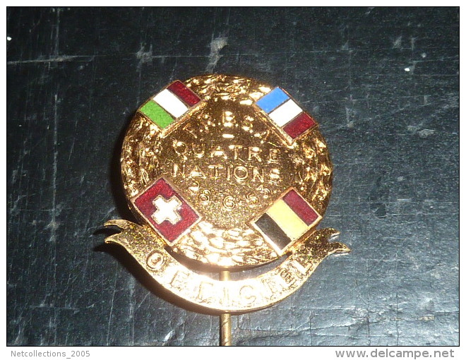 BROCHE EPINGLE - F.R.B.S.M - QUATRE NATIONS 28.06.1953 OFFICIEL - RARE AVIRON SPORT - Aviron