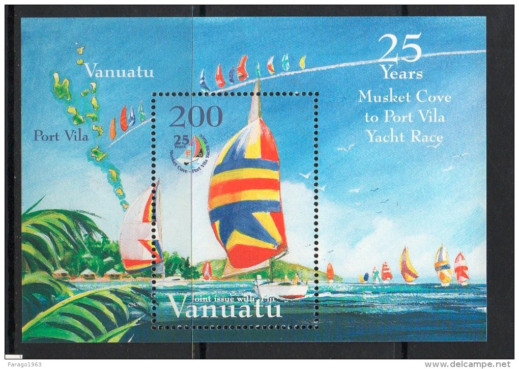 2004 Vanuatu  Sailing  Complete Set Of 4 MNH + Souvenir Sheet - Vanuatu (1980-...)