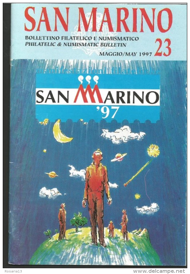 SANBF23---   SAN MARINO,  BOLLETTINO FILATELICO,   N°23,      1997, - Space