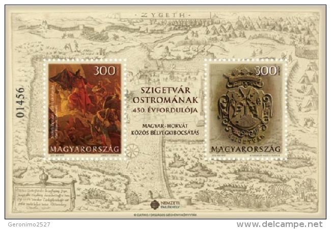 HUNGARY 2016 HISTORY 450 Years Since The Siege Of Szigetvar (joint Issue With Croatia) - Fine S/S MNH - Ongebruikt