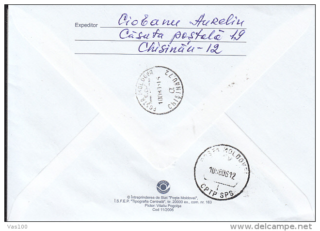 MEDICINE, NICOLAE ANESTIADI, SURGEON, COVER STATIONERY, ENTIER POSTAL, OBLIT FDC, 2006, MOLDOVA - Medicina