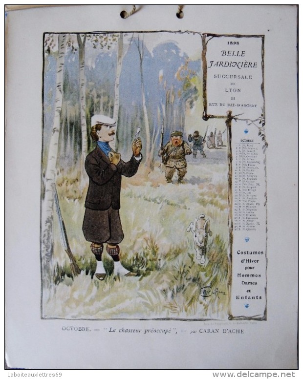 CALENDRIER PUBLICITAIRE 1898 - BELLE JARDINIERE - Grand Format : ...-1900