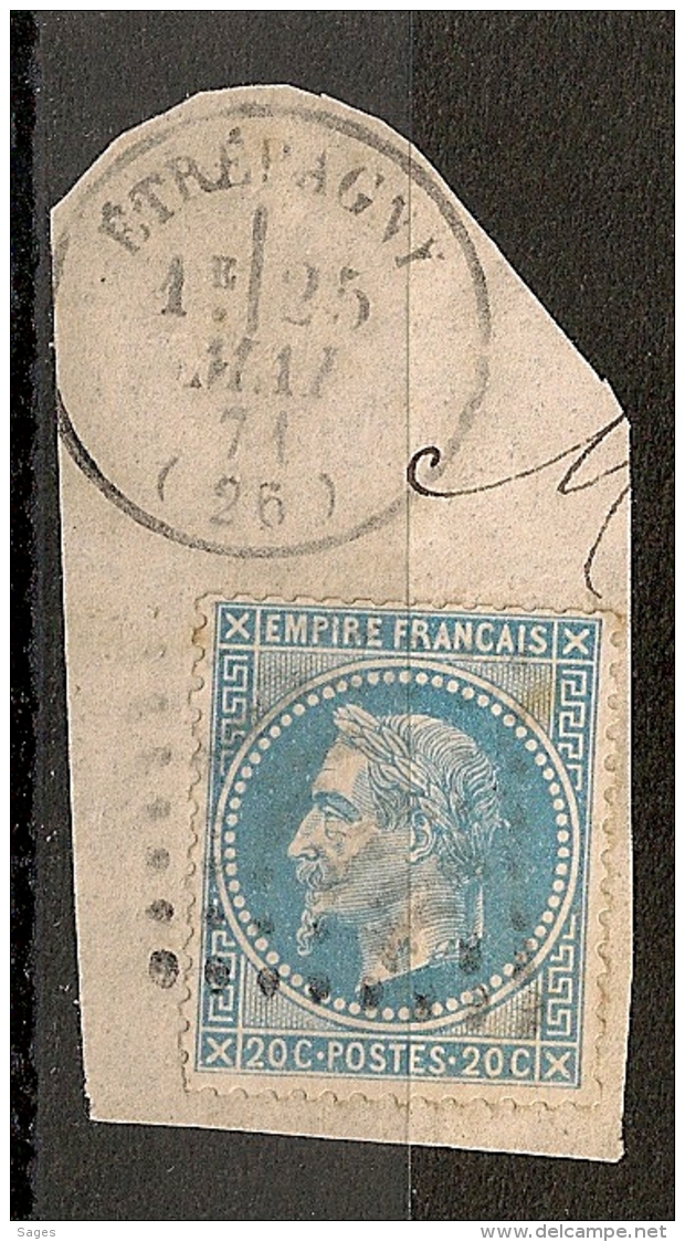 GC 1444 ETREPAGNY Eure. - 1863-1870 Napoléon III Lauré