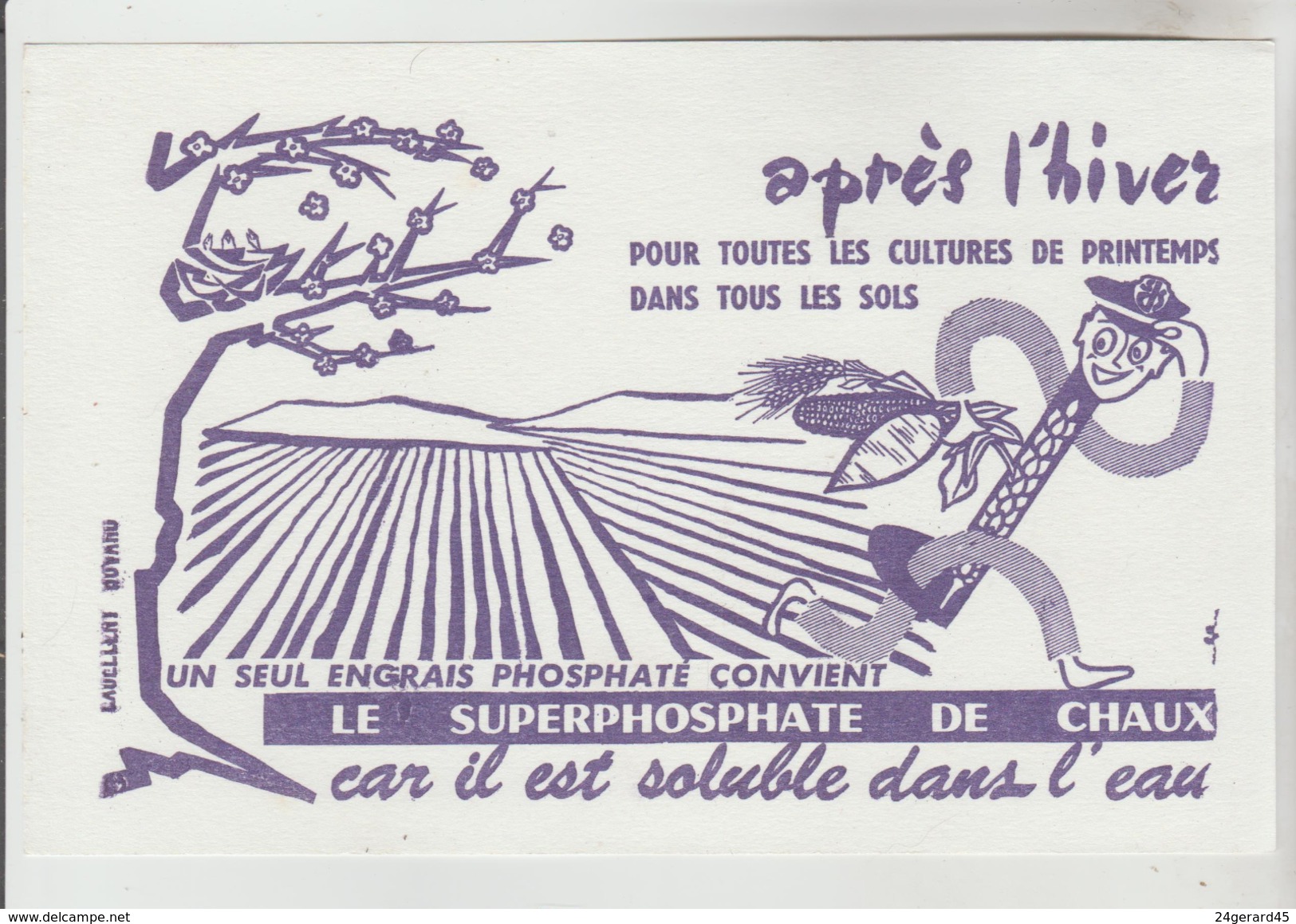 BUVARD AGRICULTURE ENGRAIS - Après L'hiver "Le Superphosphate De Chaux" - Farm