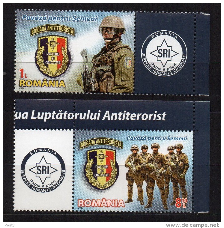 ROUMANIE - POLICE - ARMEE - BRIGADE ANTI-TERRORISTE - PATRIE ET HONNEUR - 2012 - Bords De Feuillet - - Neufs