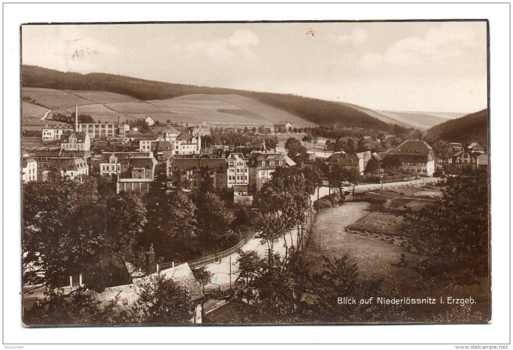 Ak Blick Auf NIEDERLÖSSNITZ I. Erzgeb; 1927 Nach POTSDAM - Lössnitz