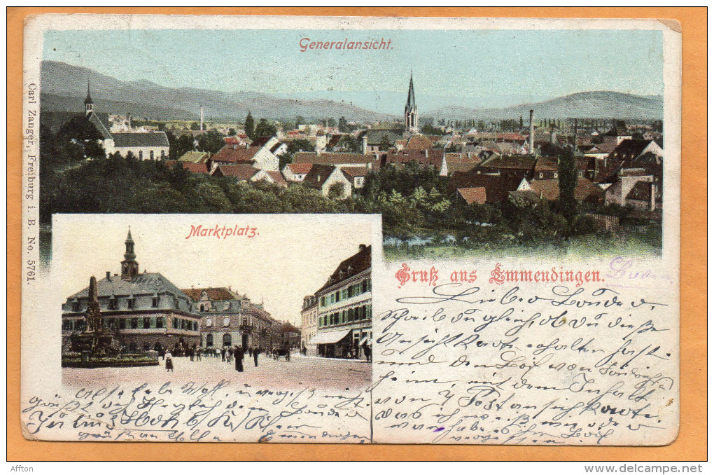 Gruss Aus Emmendingen 1906 Postcard - Emmendingen