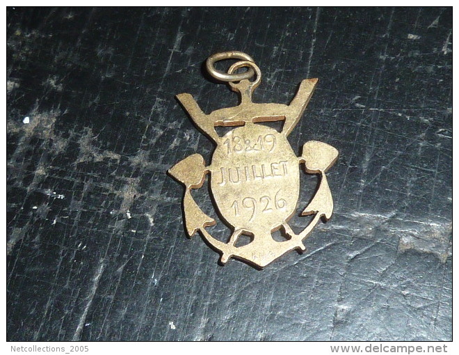 BROCHE INSIGNE ANCIEN - UNION NAUTIQUE BRUXELLES 18 & 19 JUILLET 1926 - RARE AVIRON SPORT - Other & Unclassified