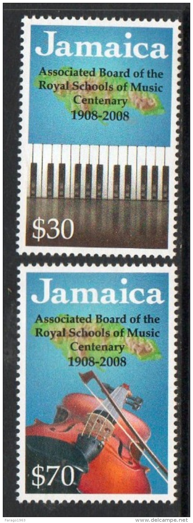 2008 Jamaica Royal Schools Of Music Complete Set Of 2  MNH - Giamaica (1962-...)