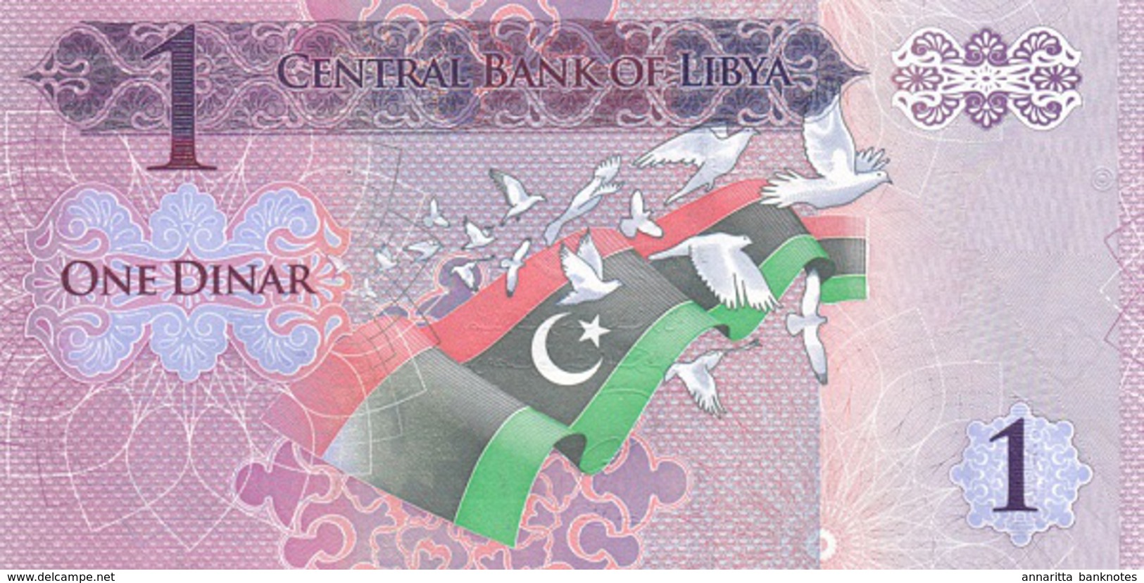 LIBYA 1 DINAR ND (2013) P-76 UNC [ LY543a ] - Libië