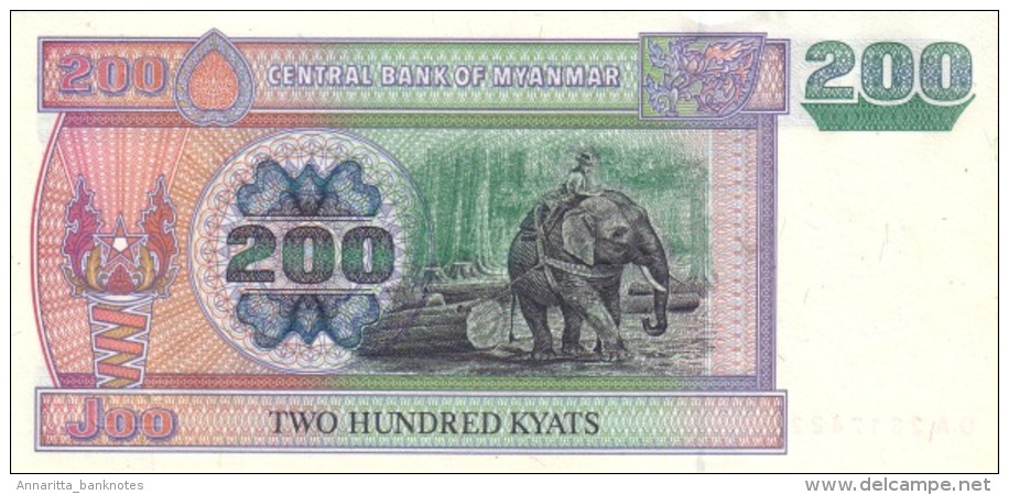 MYANMAR 200 KYATS ND (2004) P-78 UNC [MM112a] - Myanmar