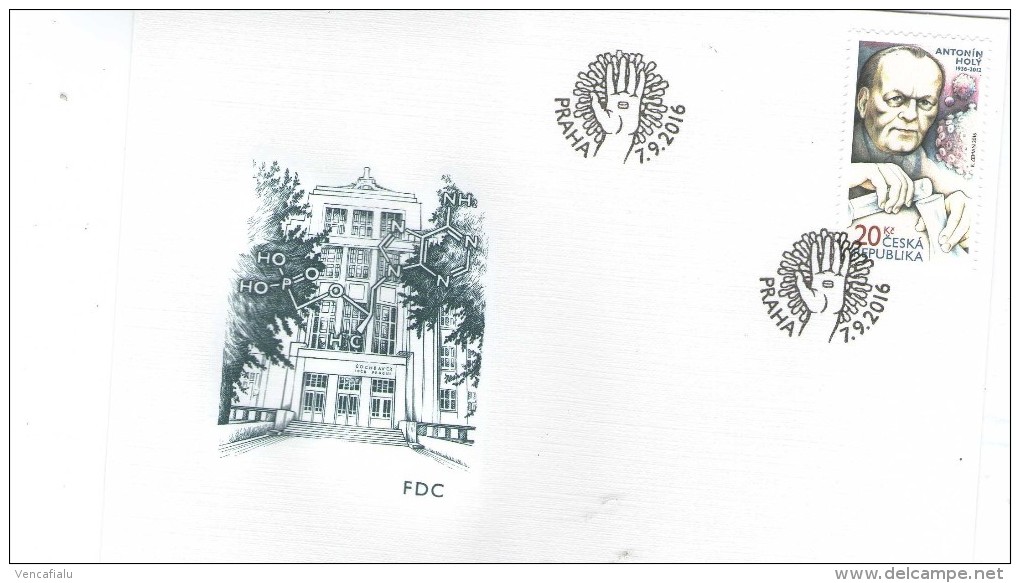 Year 2016 -  Chemist,  Discoverer Antonin Holy, FDC - FDC