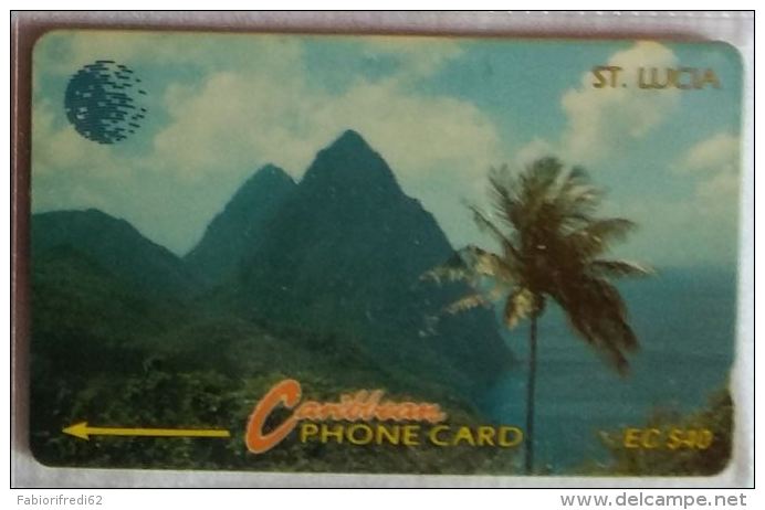 SCHEDA TELEFONICA USATA S.LUCIA PALMA (16X - Saint Lucia