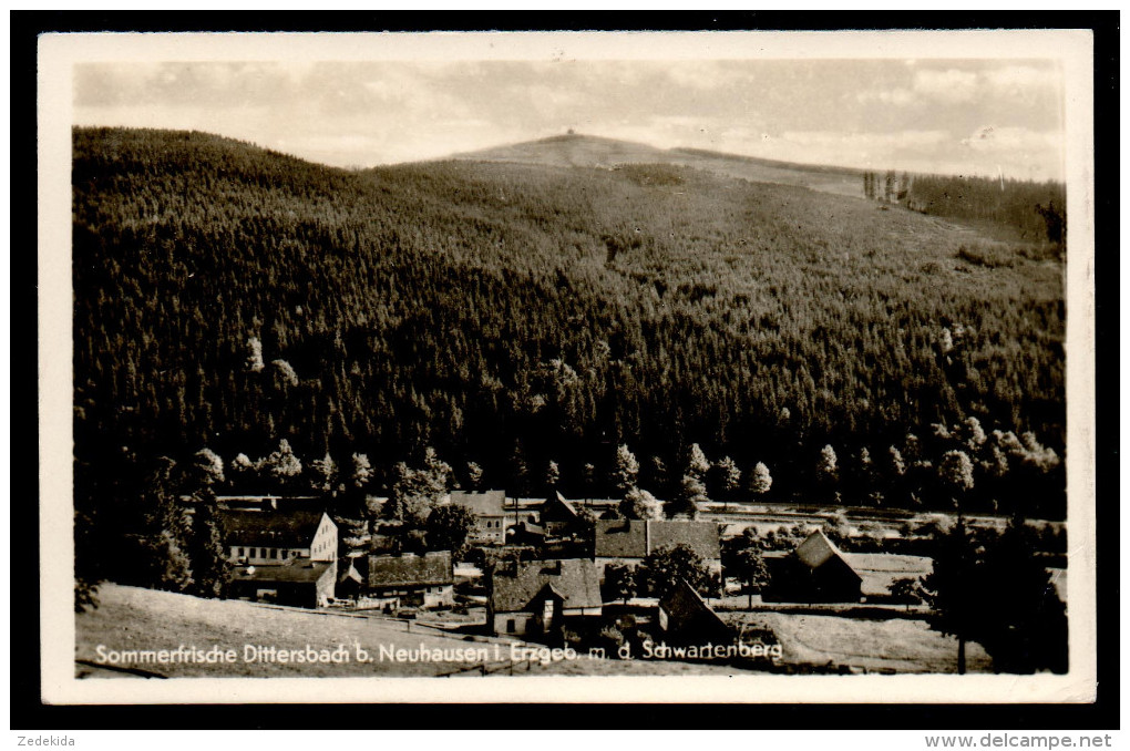 6370 - Alte Foto Ansichtskarte - Dittersbach B. Neuhausen I. Erzgebirge Gel 1954 - Landgraf - Neuhausen (Erzgeb.)