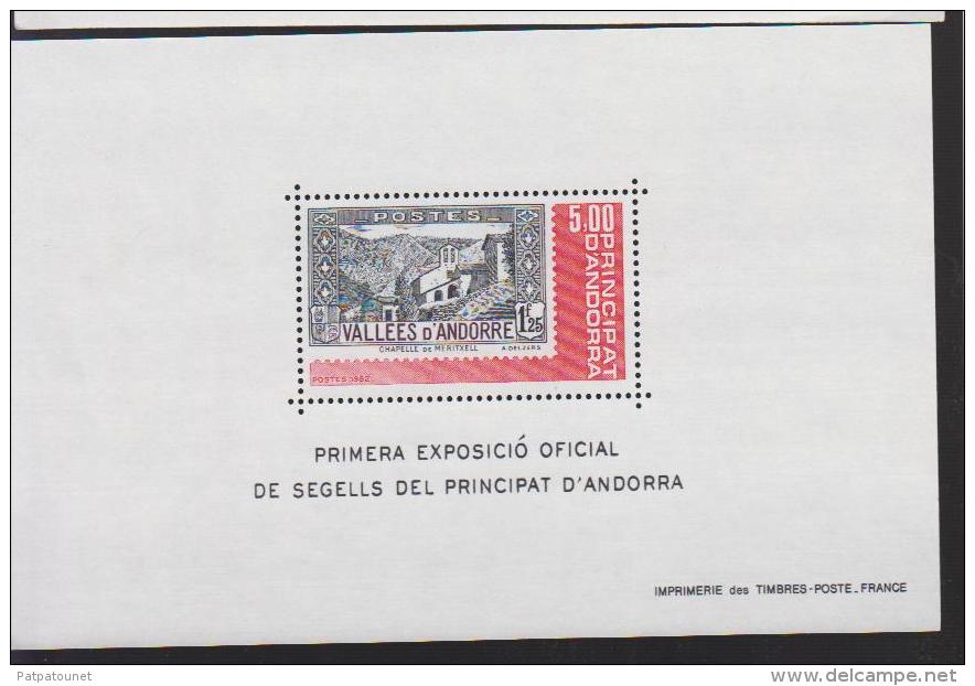 Andorre Français YV BF 1 N 1982 Exposition Timbre - Used Stamps
