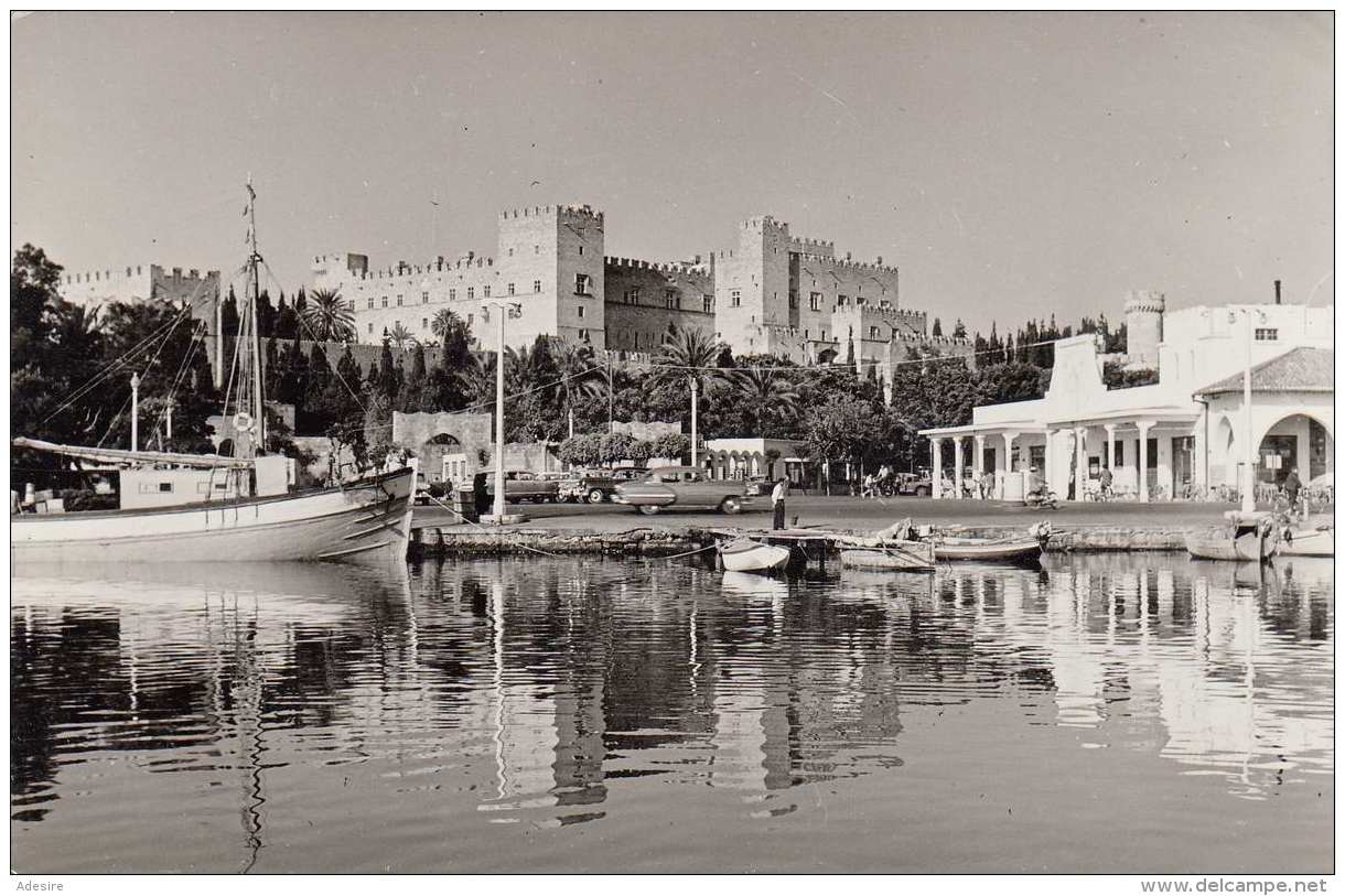 RHODOS - Fotokarte Gel.1960, 2 Sondermarken - Griechenland