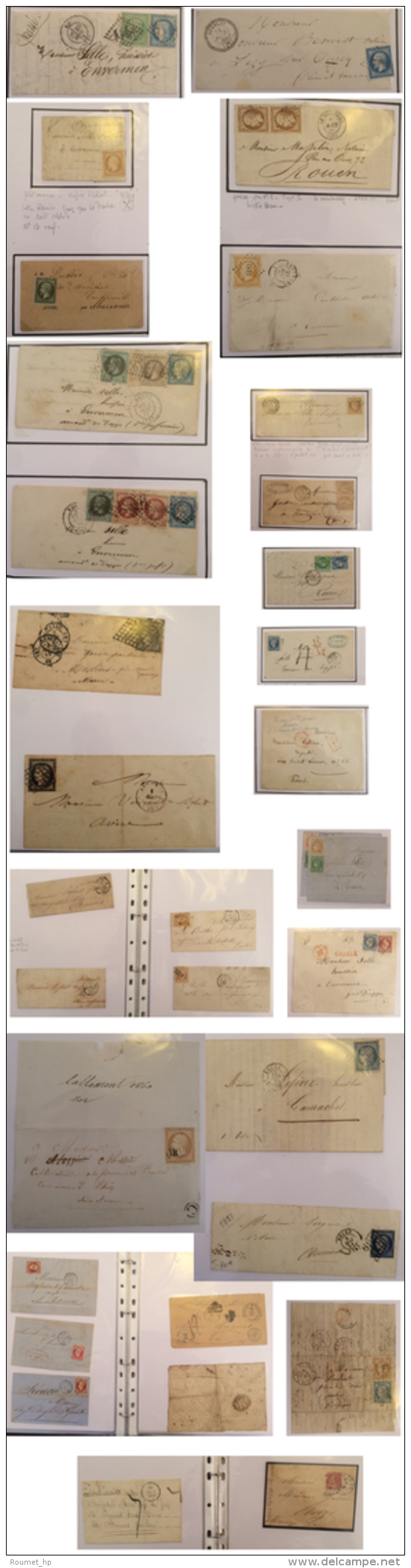 Lot De 37 Lettres De 1830 à 1900 Dont Empire Non Dentelé, Affranchissements De Septembre 1871 Et Un... - Verzamelingen