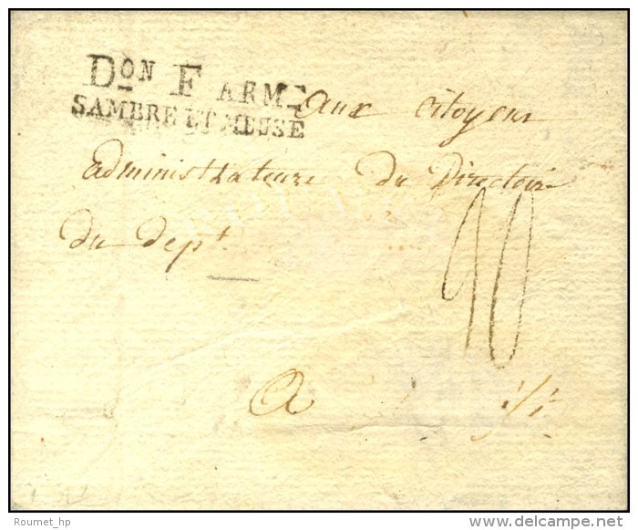 Don F ARM / SAMBRE ET MEUSE Sur Lettre Avec Texte Daté De Lunéville Le 5 Thermidor An 3. - TB / SUP.... - Legerstempels (voor 1900)