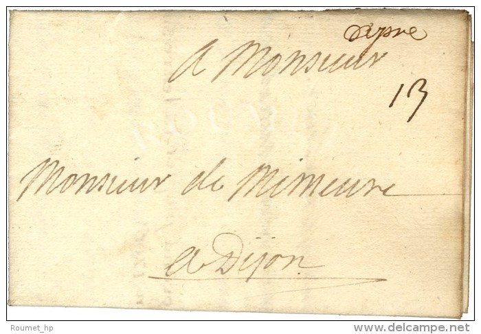 Marque Manuscrite '' D'Ypre '' Sur Lettre Avec Texte Daté Au Camp De Loo Le 15 Juin 1706. - TB / SUP. - R.  ... - Legerstempels (voor 1900)