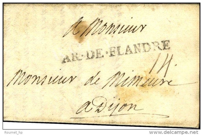 AR.DE.FLANDRE Sur Lettre Avec Texte Daté '' Au Camp De Frelinghein Le 10 Septembre 1706 ''. - TB / SUP. - R.... - Legerstempels (voor 1900)