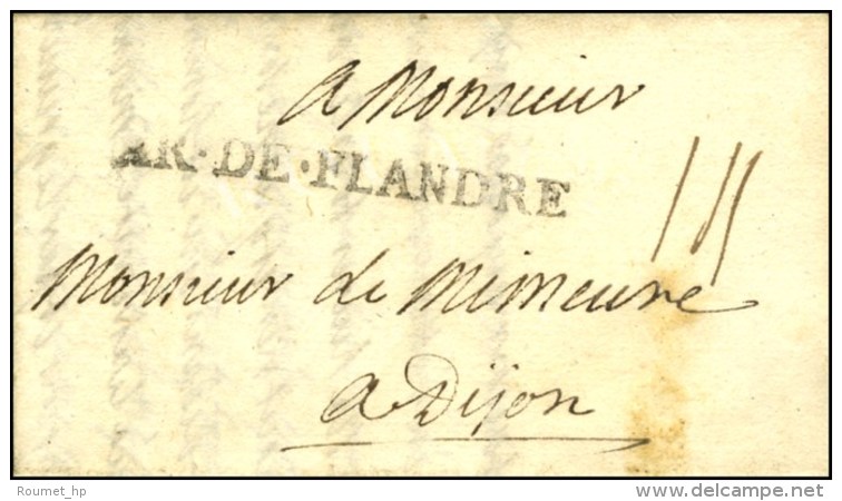 AR.DE.FLANDRE Sur Lettre Avec Texte Daté '' Au Camp De Frelinghein Le 6 Septembre 1706 ''. - TB / SUP. - R. ... - Legerstempels (voor 1900)