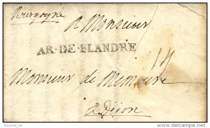 AR.DE.FLANDRE Sur Lettre Avec Texte Daté Au Camp De Frelinghen Le 8 Septembre 1706. - TB / SUP. - R. - Legerstempels (voor 1900)