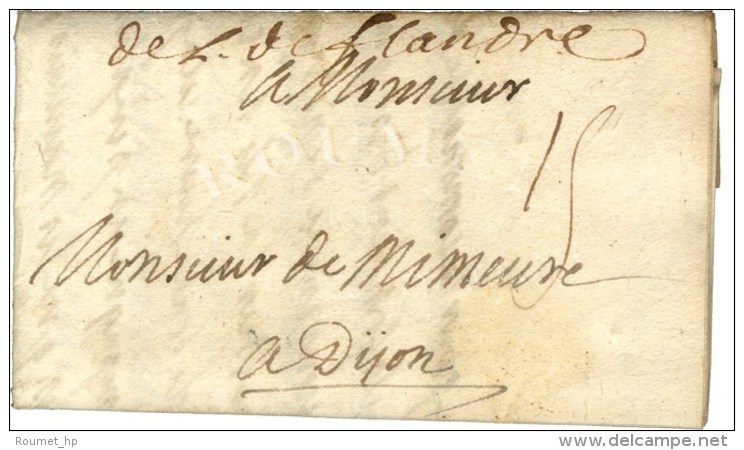 Marque Manuscrite '' De L'Arm De Flandre '' Sur Lettre Avec Texte Daté Au Camp De Bullar Le 2 Octobre 1705.... - Legerstempels (voor 1900)