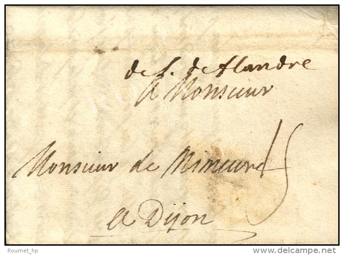 Marque Manuscrite '' De L'Arm De Flandre '' Sur Lettre Avec Texte Daté Au Camp De Bedoé Le 28 Juin... - Marques D'armée (avant 1900)