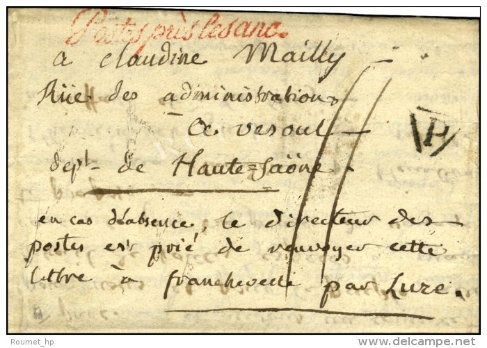 ' Postes Près Les Anc. ' Rouge (S N° 885) Sur Lettre Avec Texte Daté Le 29 Brumaire An 6. - TB /... - Burgerlijke Brieven Zonder Portkosten