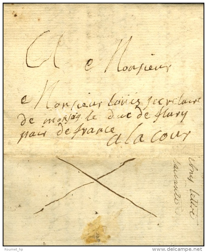 '' à La Cour '' Sur Lettre Datée De St Geniès 1768 Avec Superbe Texte évoquant... - Burgerlijke Brieven Zonder Portkosten