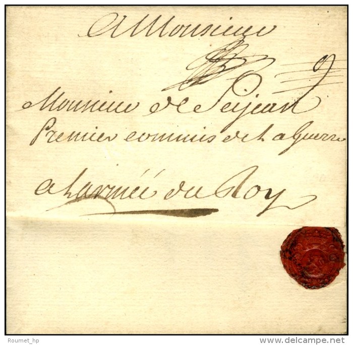 Lettre Avec Texte Daté De Paris Le 9 Mai 1745 Adressée En Franchise '' à L'armée Du Roy... - Burgerlijke Brieven Zonder Portkosten