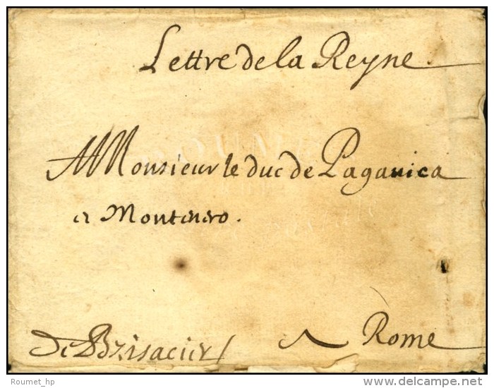 '' Lettre De La Reyne '' (Marie Thérèse D'Autriche, épouse De Louis XIV) Adressée... - Burgerlijke Brieven Zonder Portkosten