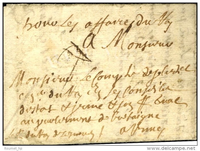 '' Pour Les Affaires Du Roy '' Sur Lettre Avec Texte Daté 1675. - TB. - R. - Burgerlijke Brieven Zonder Portkosten