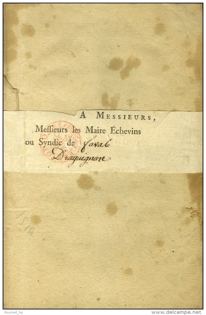 Càd PERIODIQUES / FRANCS Rouge (Pothion N° 2624b) (24 Mm) Sur Journal ' Suite Du Procès Verbal De... - 1701-1800: Voorlopers XVIII