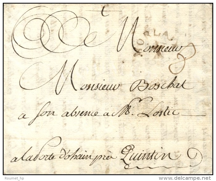 MORLAIX (L N° 15 Dite Hermine De Morlaix) Sur Lettre Pour Quintin. 1764. (cote : 3.600). - TB. - R. - 1701-1800: Voorlopers XVIII