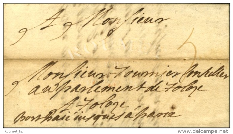 '' Port Payé Jusqu'à Paris '' Sur Lettre Avec Texte Daté De Rennes Pour Toulouse. 1691. - TB.... - ....-1700: Voorlopers