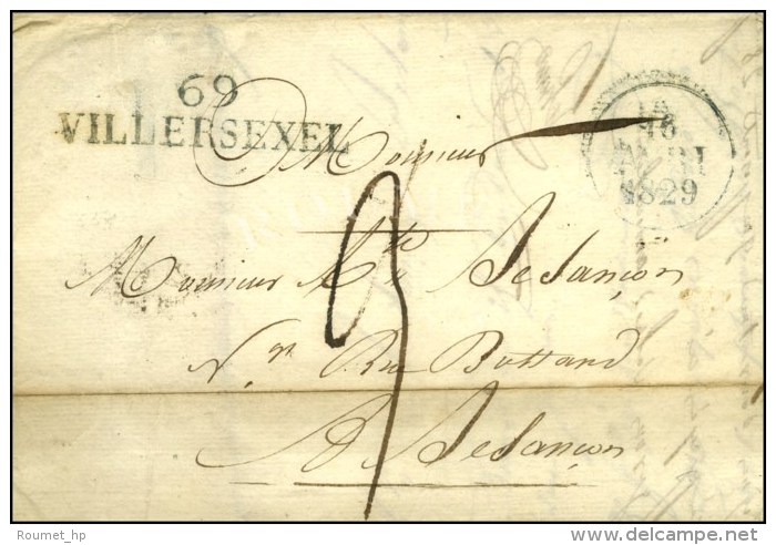 69 / VILLERSEXEL Bleuté, Dateur A Bleuté 1829 (non Signalé En Bleu). - TB / SUP. - Andere & Zonder Classificatie