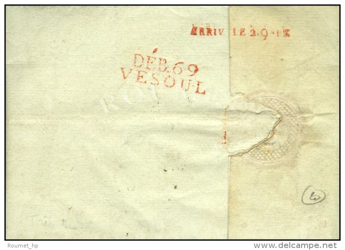 DEB. 69 / VESOUL Rouge + Griffe ARRIVEE LE 2.9. Rouge. 1810. - SUP. - R. - Andere & Zonder Classificatie