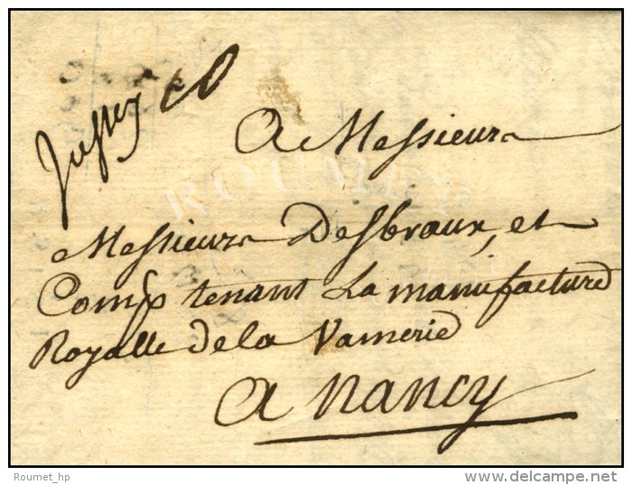 '' Jussey '' (L N° 6) Sur Lettre Avec Texte Daté De Jussey. 1755 (1ère Date). - TB / SUP. - 1701-1800: Voorlopers XVIII